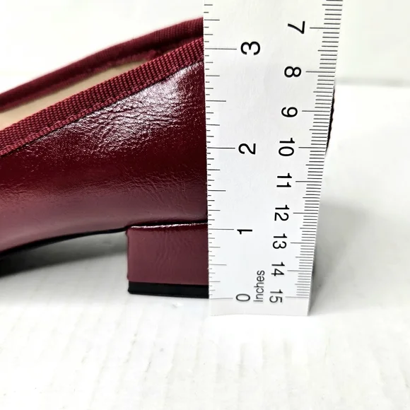 Unisa Leather Flats. Dark Red, 6M - Picture 7 of 12